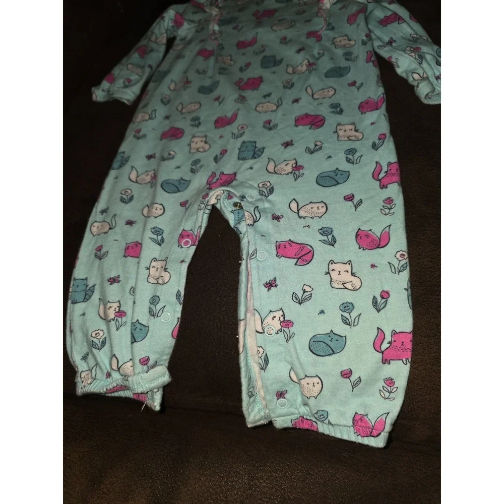 Gymboree‎ layette line purrfect prep cat sleeper size 6 12 months
